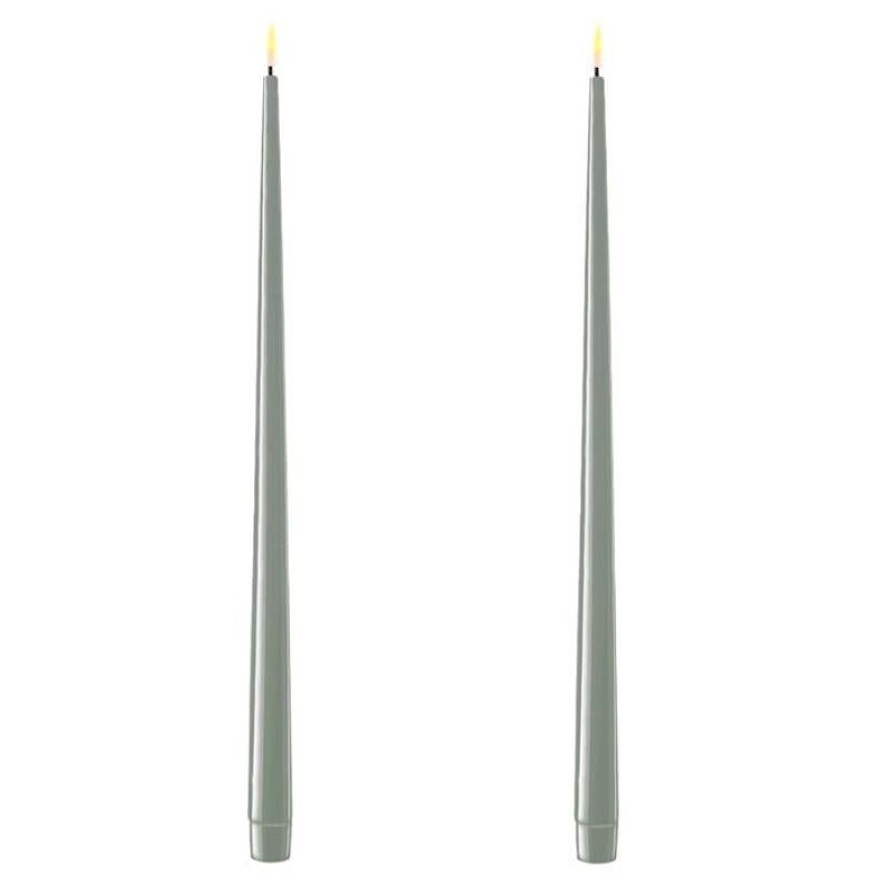 Thin taper candles - set of 10 (Green) - House of Saku