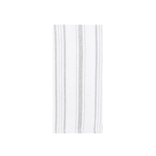 Kitchen Stripe Single Terry Reverse Towel - Grey