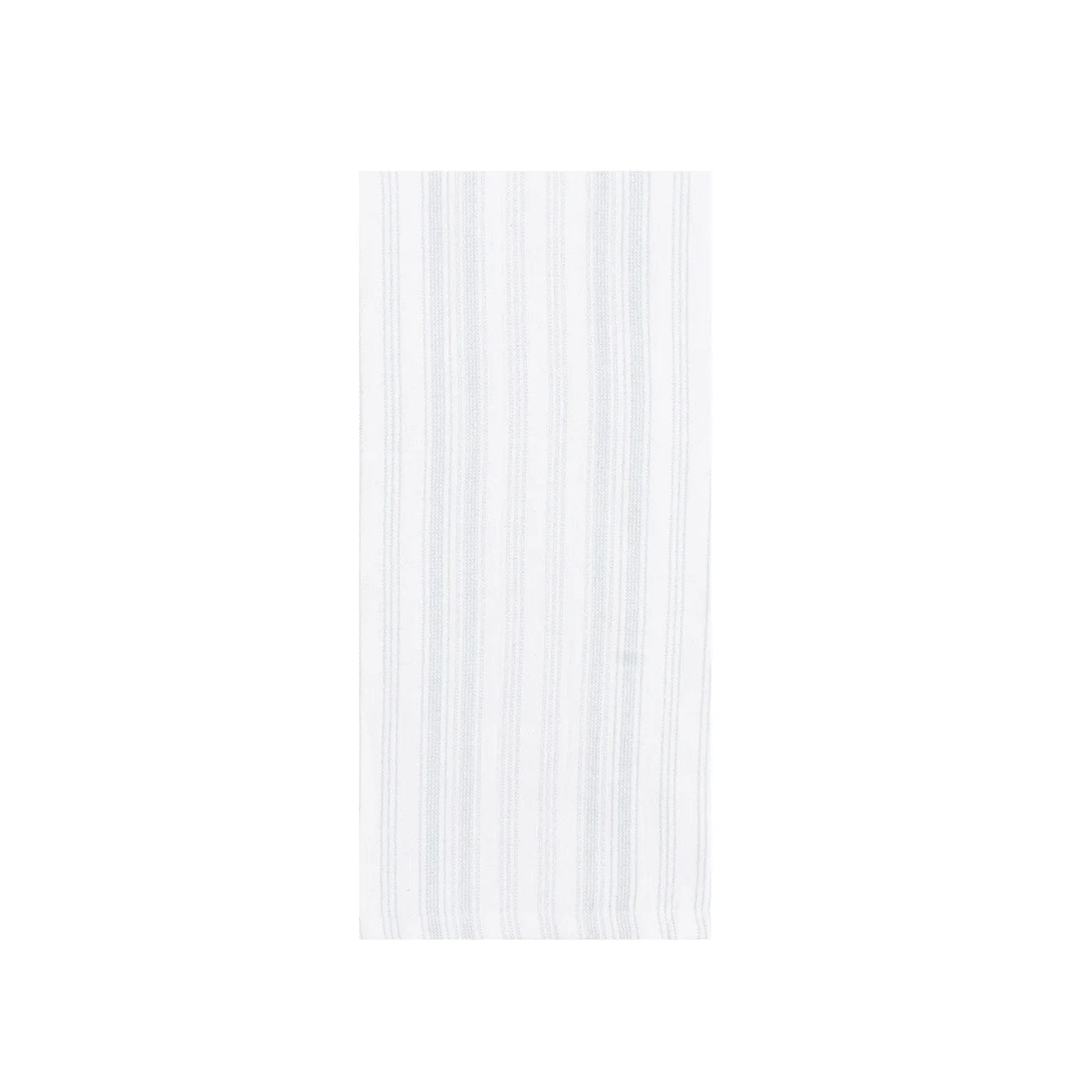 Pinstripe Single Terry Reverse Towel - Soft Blue