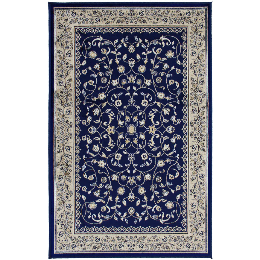 Sarook Navy Washable Rug 2'2" x 3'5"