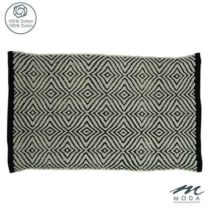 Bath Mat Aztec - Black/Natural (20” x 32”)