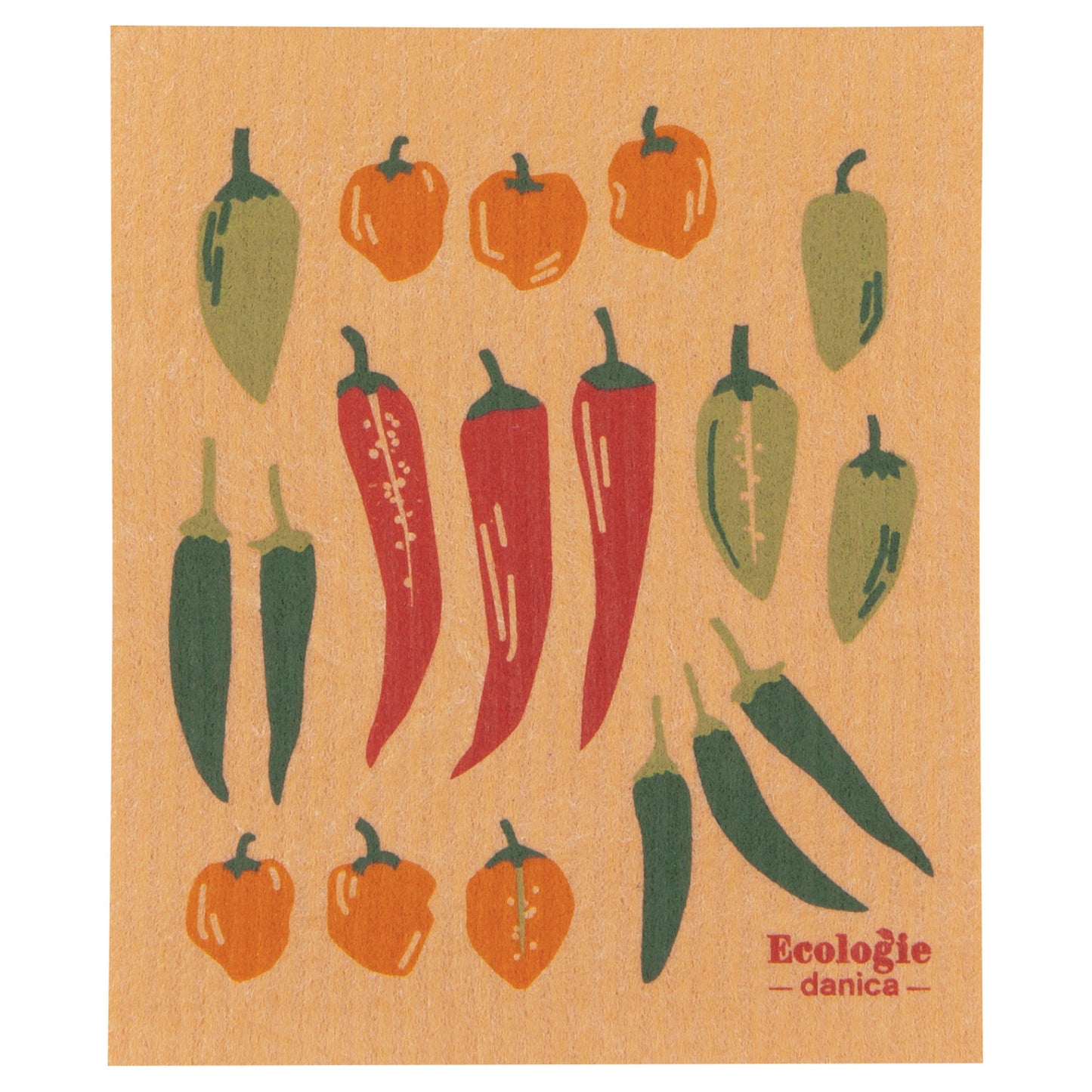 Swedish Dishcloth - Chili Peppers