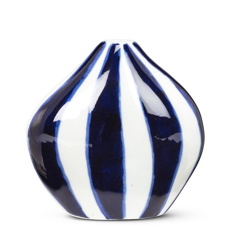 Blue Striped Bud Vase (2 Sizes)