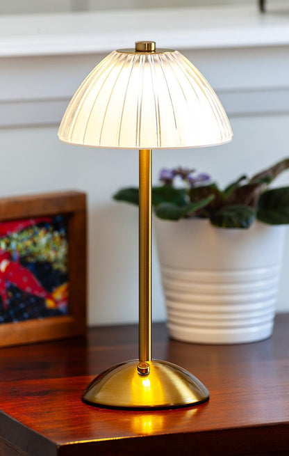 Fancy Shade LED Table Light Gold