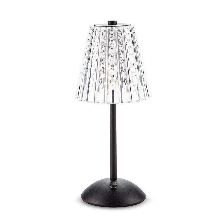 Crystal Shade LED Table Light Black