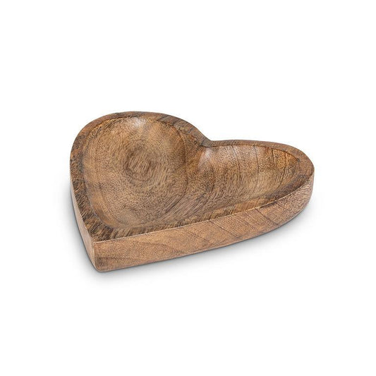 Wooden Heart Dish 8"