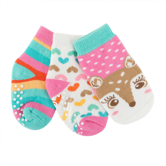 Baby and Toddler Socks 0-24 mos (3 Sets) - Fiona the Fawn