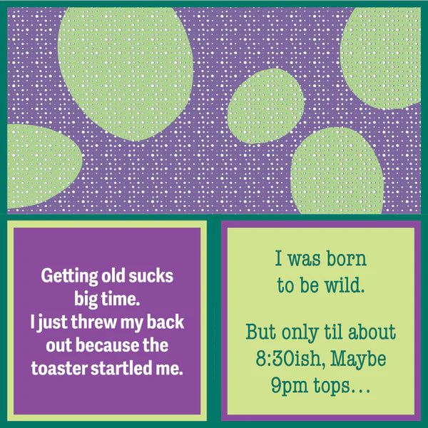 Humorous Reversible Cocktail Napkin- Born to be Wild