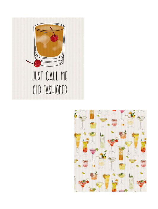 Swedish Dishcloth - Cocktail Beverage (s/2)