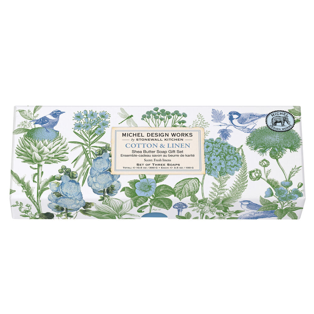 Michel Design Works Soap Gift Set - Cotton and Linen