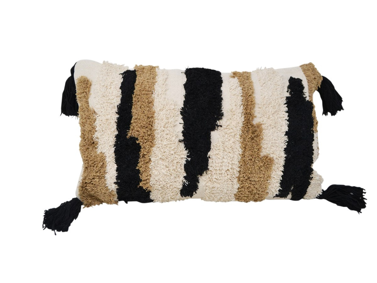 Neutral Textured Rectangular Cushion