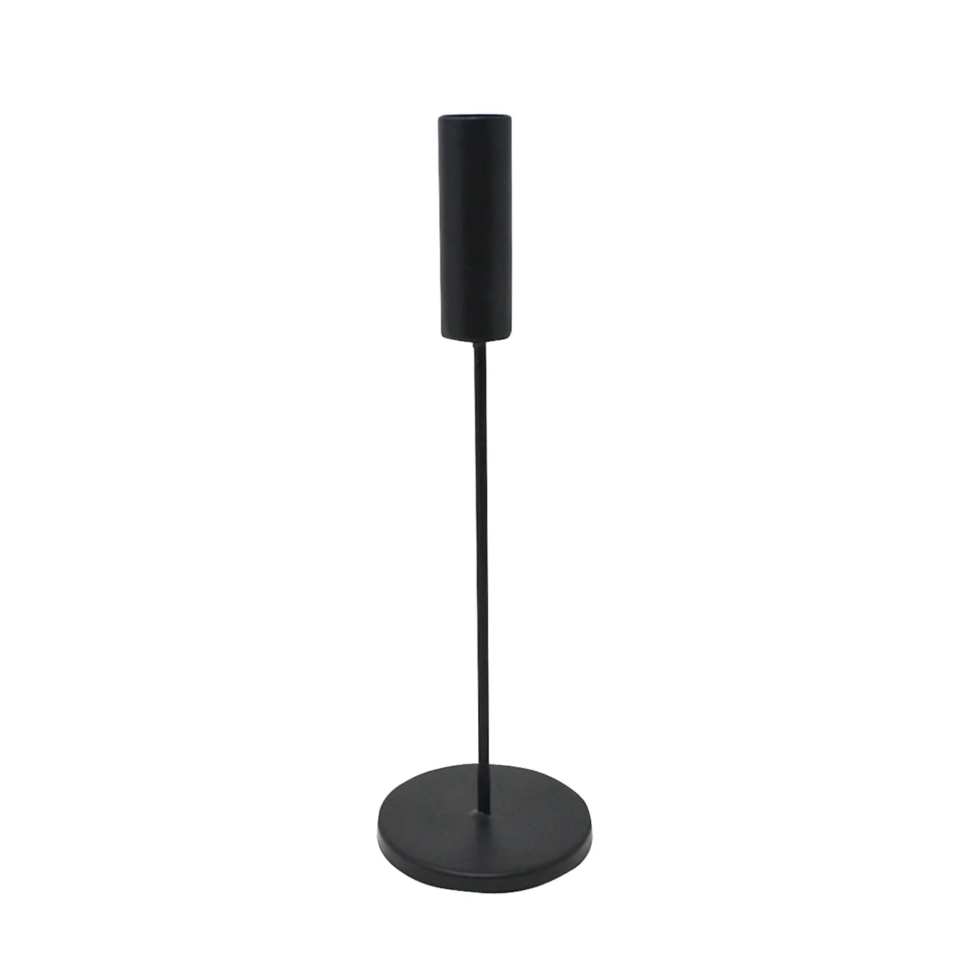 Large Black Metal Taper Candle Holder