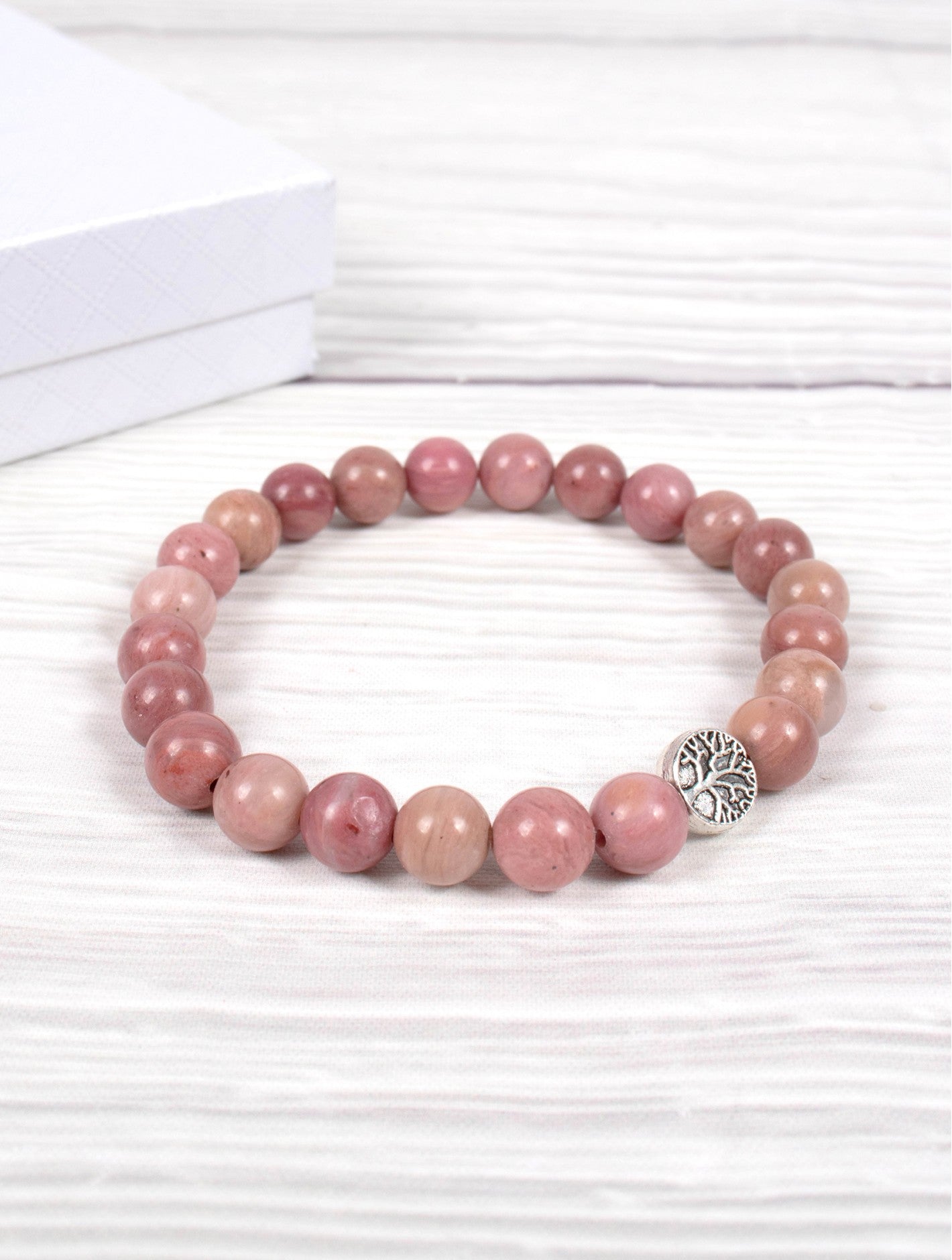 Rhodochrosite Blessing Bead Bracelet