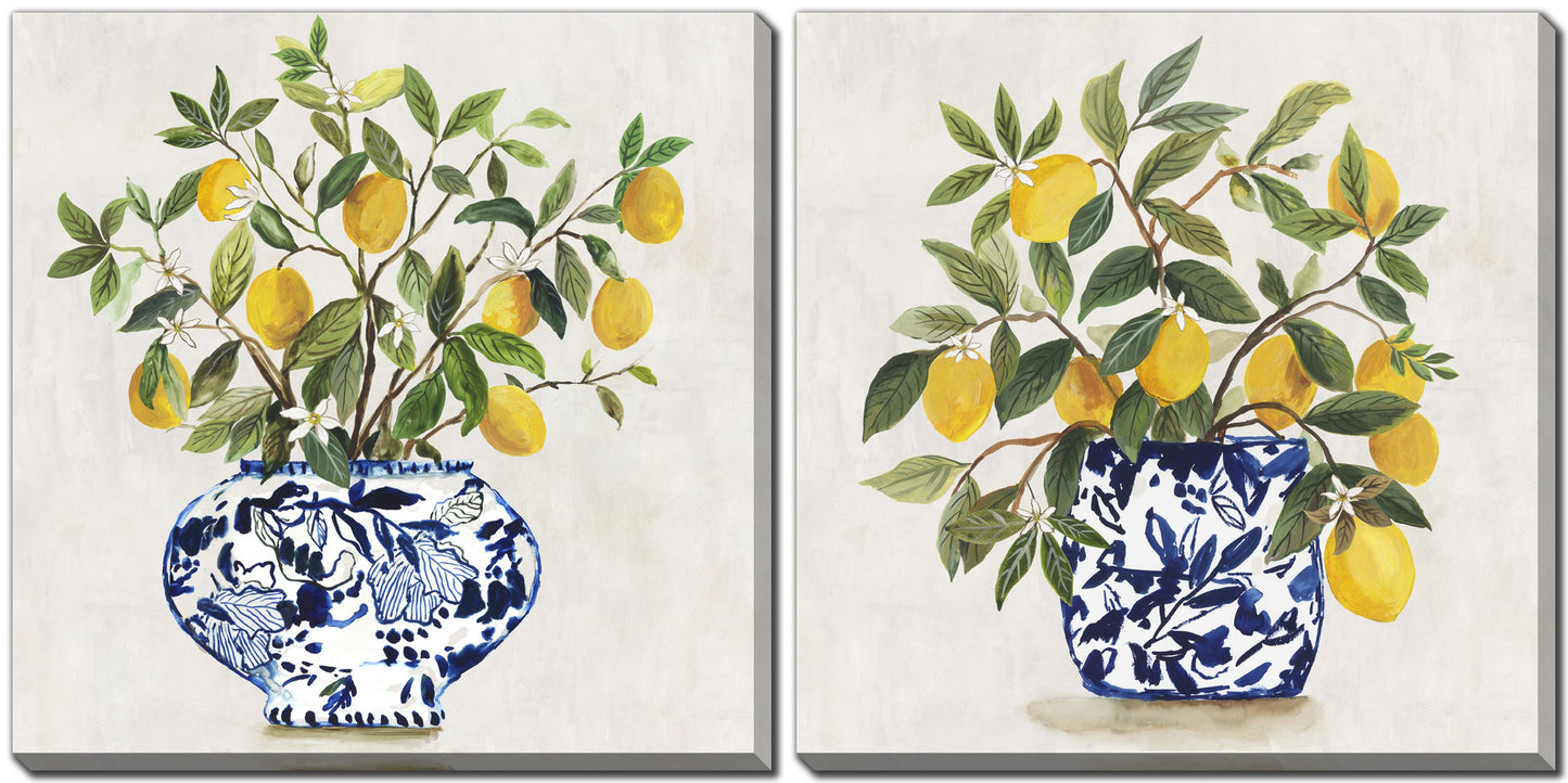 Classic Lemons Print Set of 2 **Store Pickup Only**