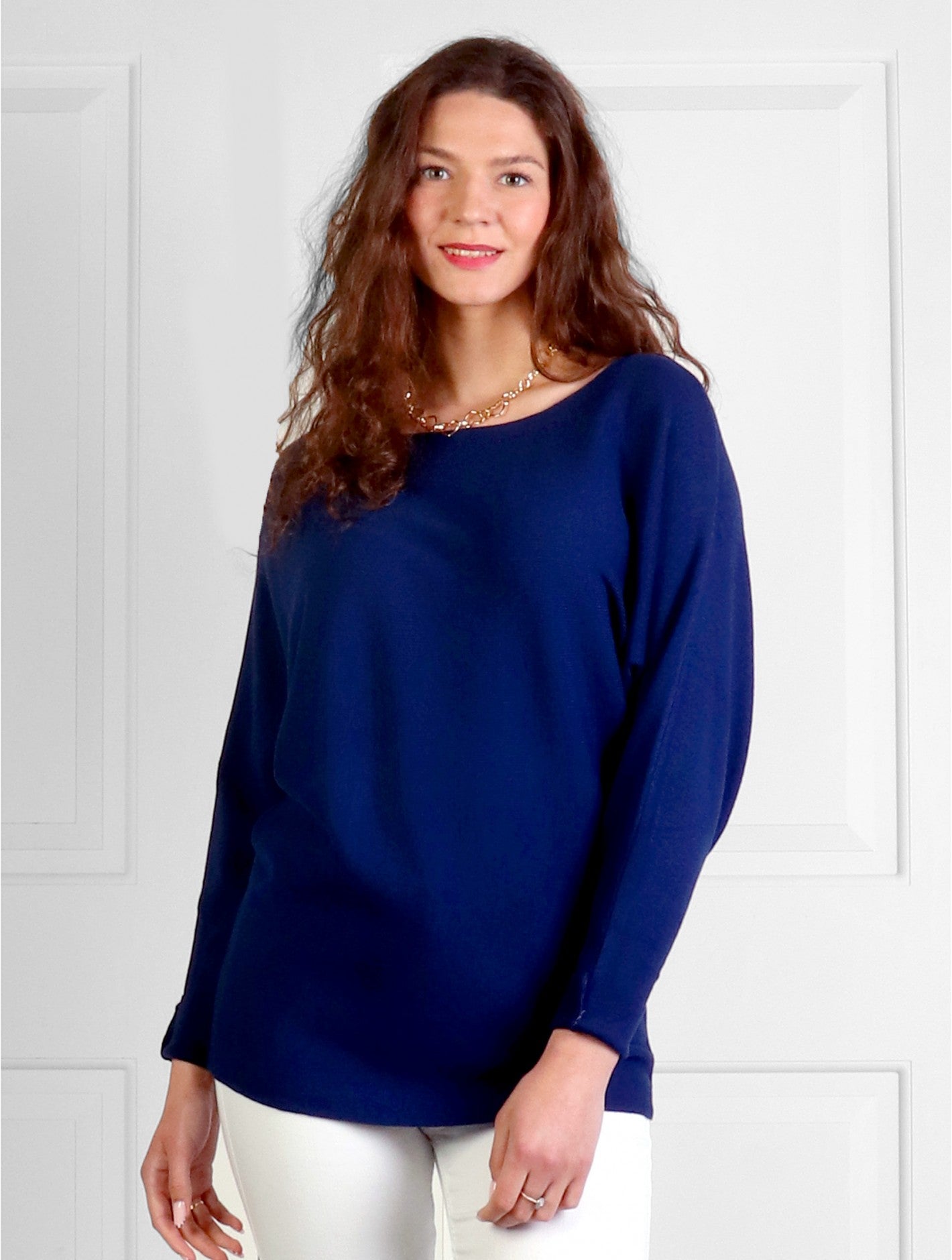 Dolman Sleeve Top - Navy