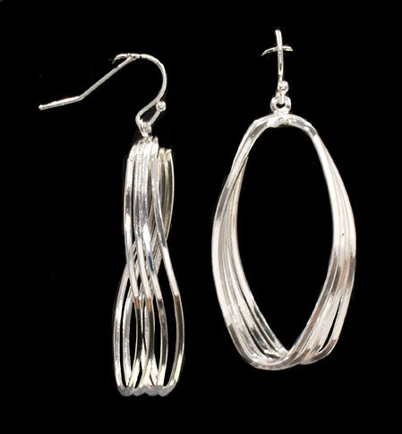 Oval Hoop-Shaped Earring