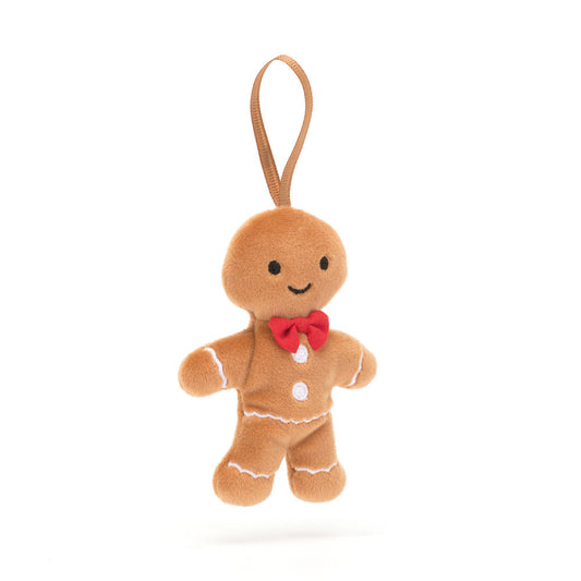 Jellycat Festive Folly Gingerbread Fred Ornament