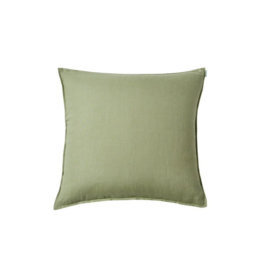 Linen Feather Cushion 18" - Green Tea