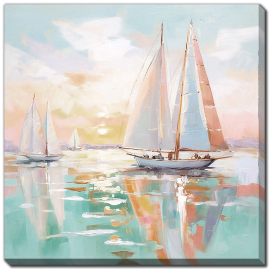 Sailing Sunset I 24" x 24" **Store Pickup Only**