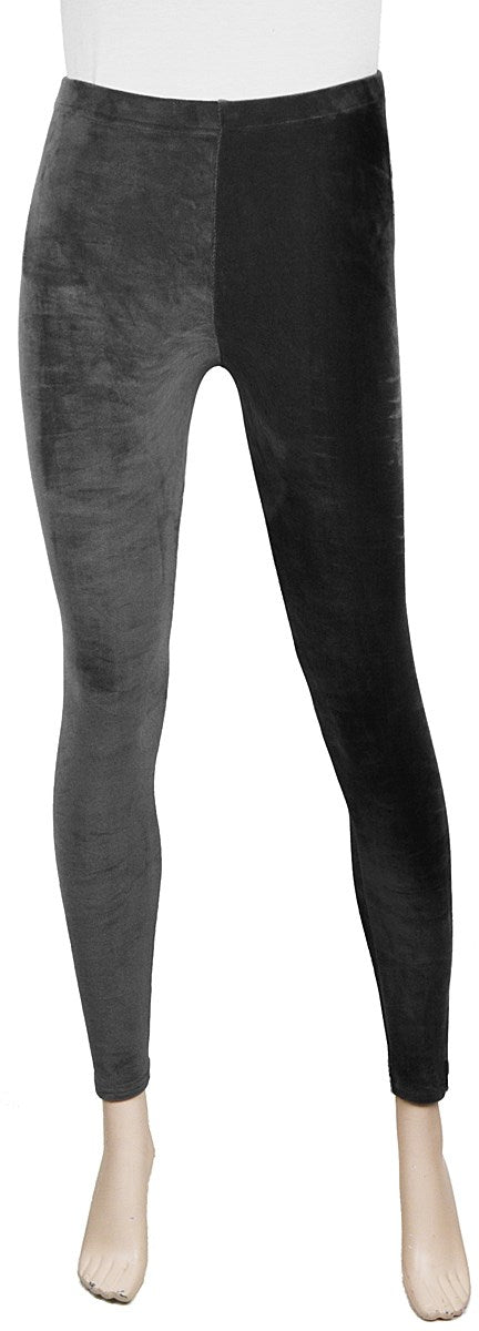 Grey Velvet Legging