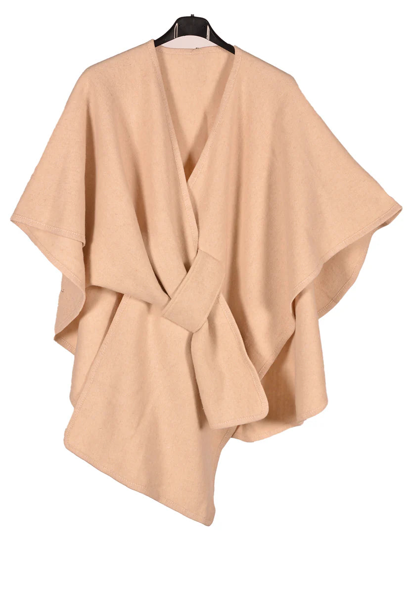 Beige Poncho Wrap