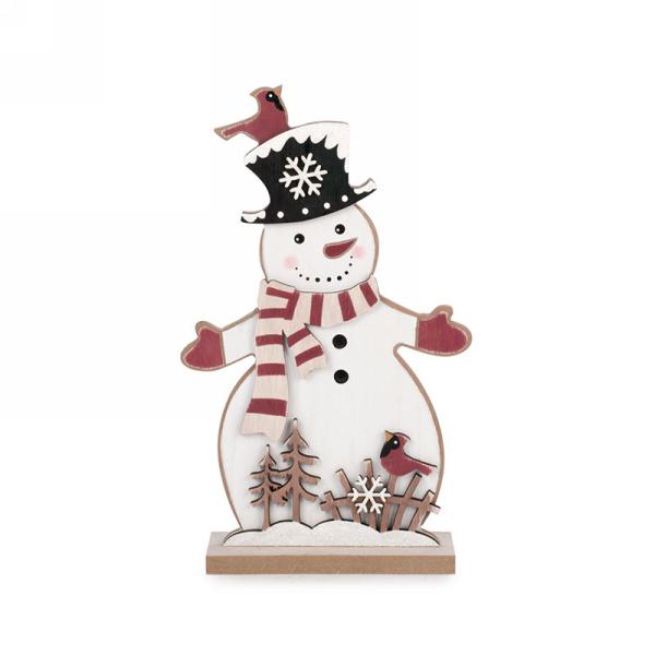 Snowman Decor with Cardinal (2 Sizes)