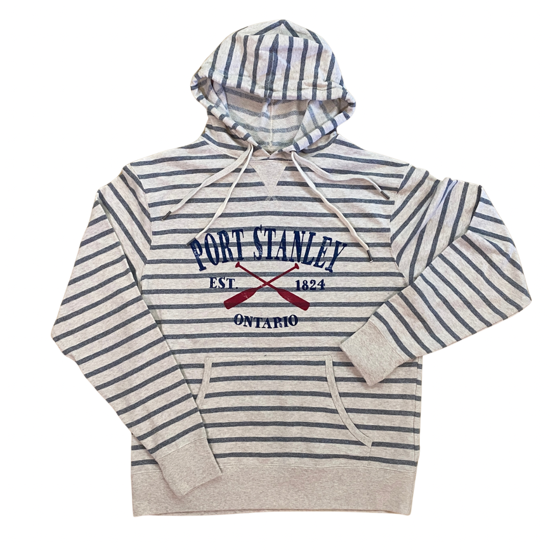 Port Stanley Oat/Grey Stripe Unisex Hoodie