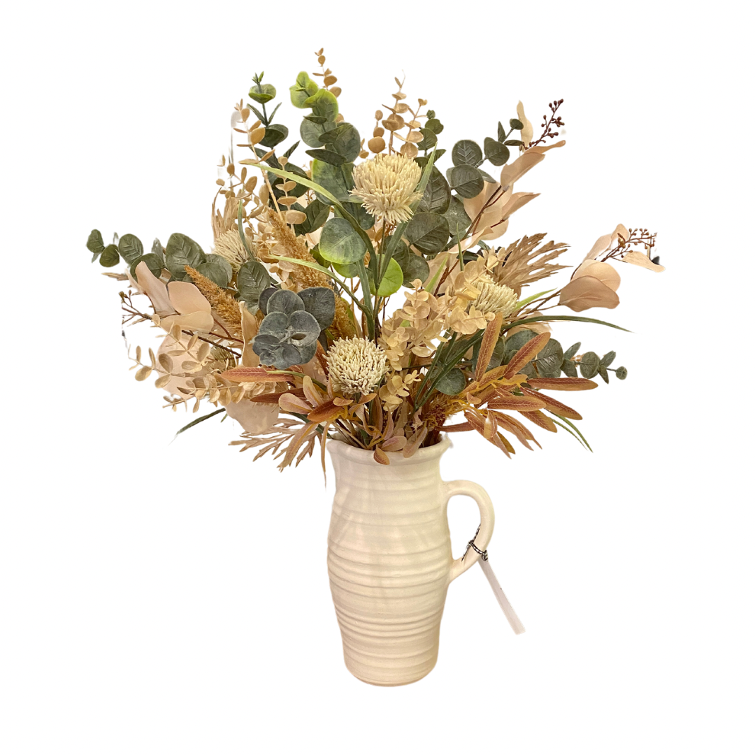 Floral Arrangement in Cream Jug *Store Pick Up Only