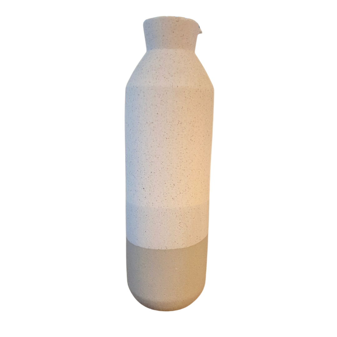 Ceramic Vase 3-Tone Taupe 10"