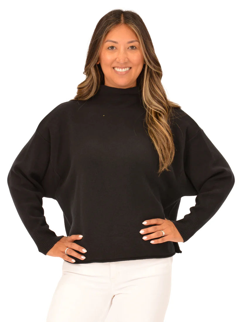 Black Mock Neck Sweater