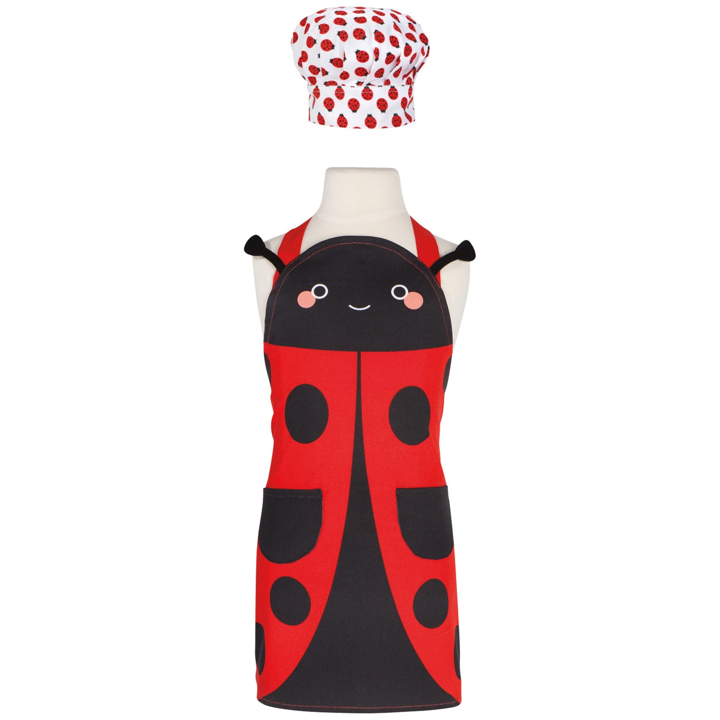 Ladybug Daydream Kid's Apron and Hat