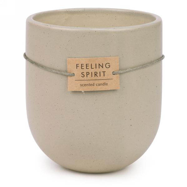 Beige Ceramic Scented Candle - Feeling Spirit (2 Sizes)