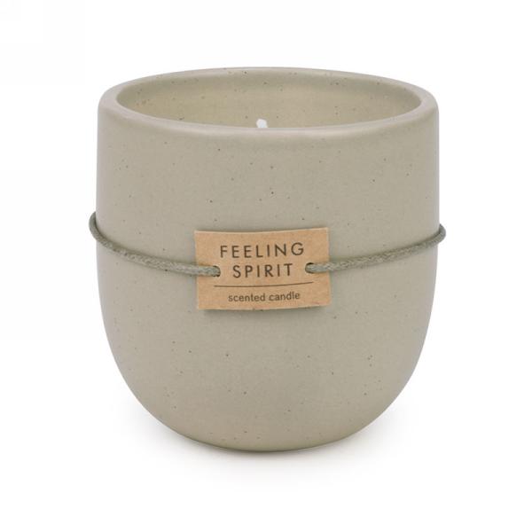 Beige Ceramic Scented Candle - Feeling Spirit (2 Sizes)