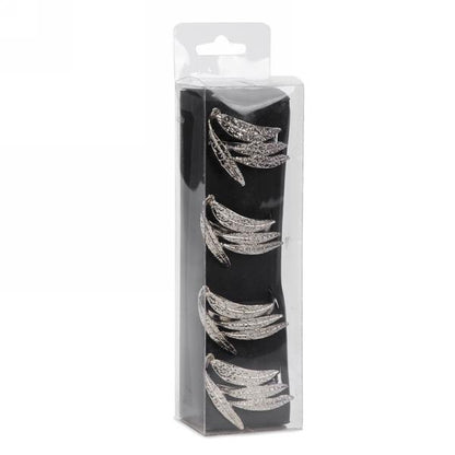 Silver Leaf Napkin Rings (Set of 4)