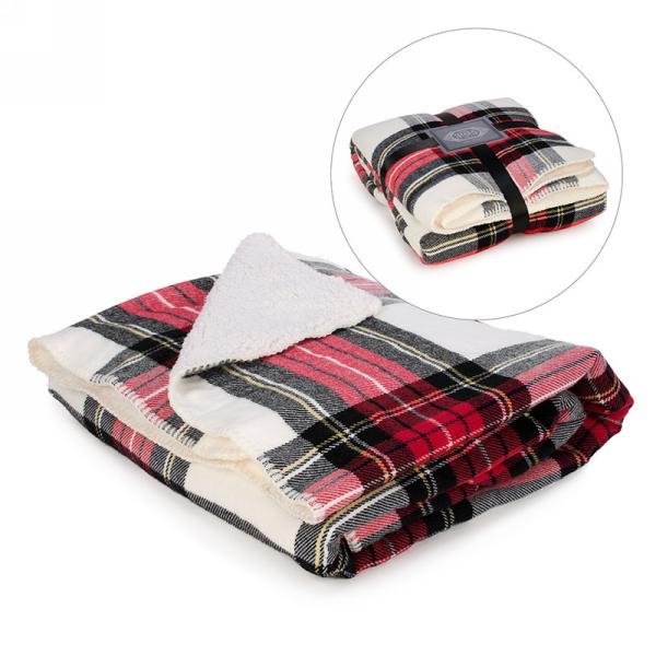 Red and Black Plaid Throw