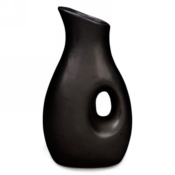 Black Matte Ceramic Vase 9"