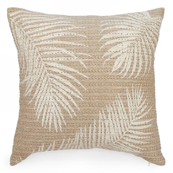 Natural Weave Leaf Cushion