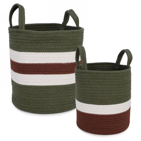 Olive, White and Brown Basket (2 Styles)