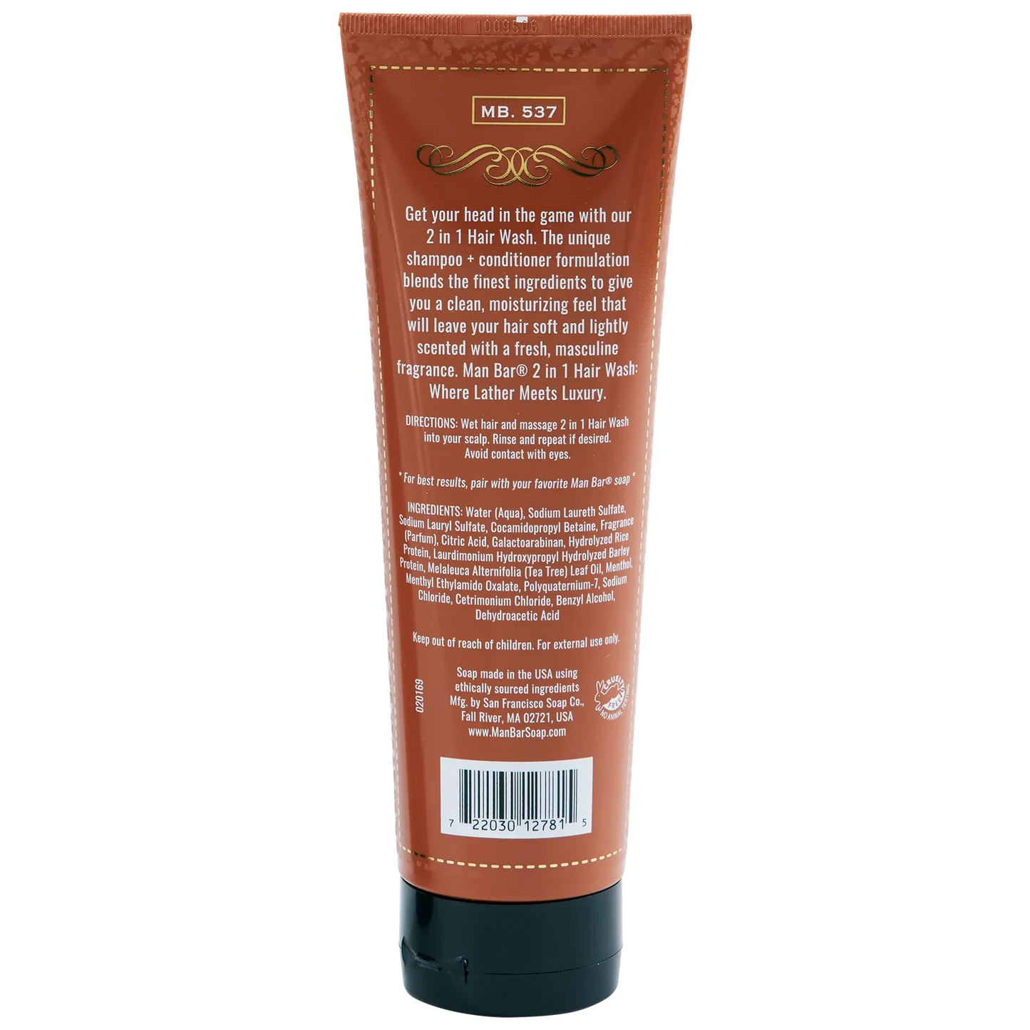 Man Bar 2 in 1 Hair Wash - Spiced Tobacco