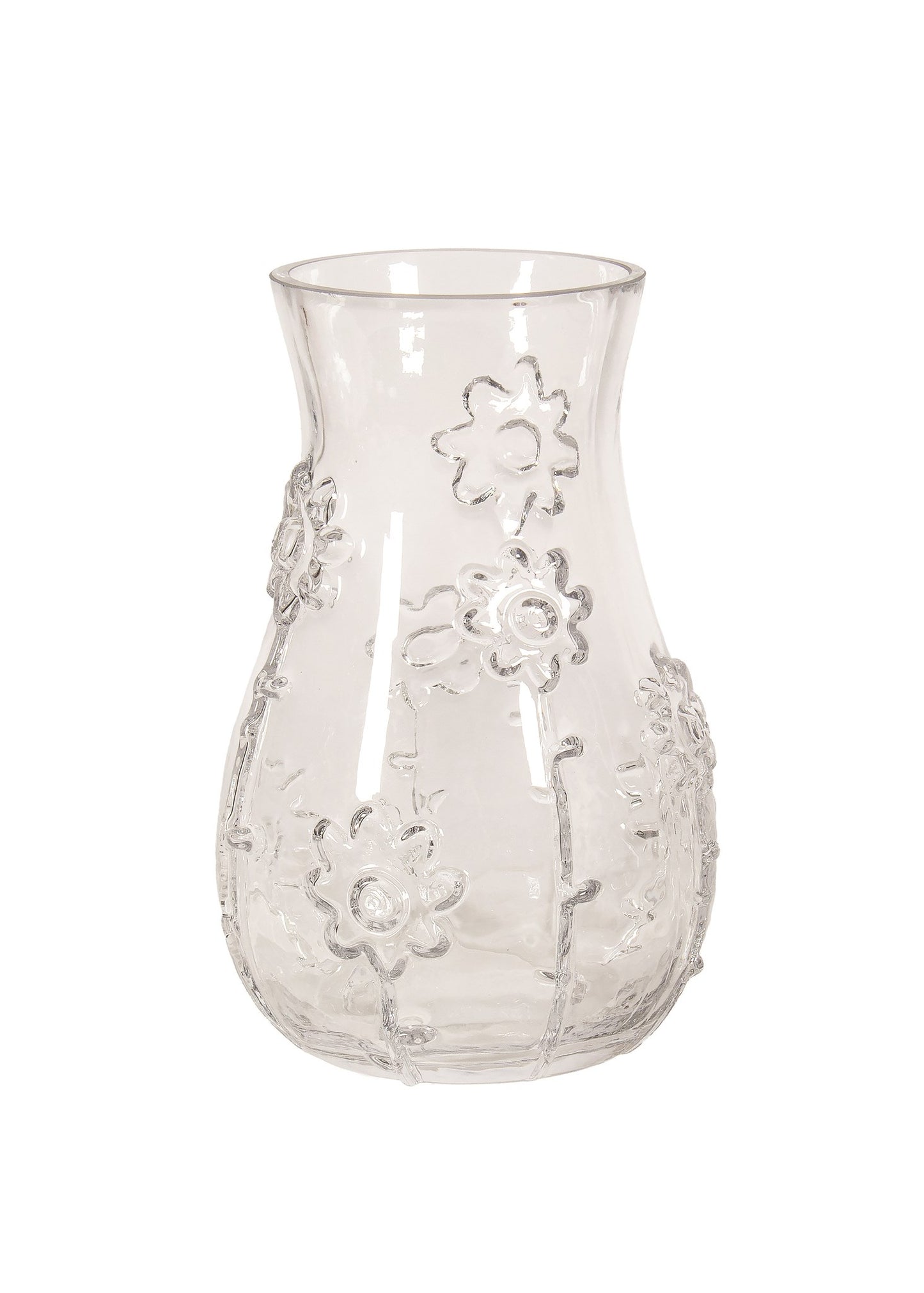 Clear Glass Daisy Vase