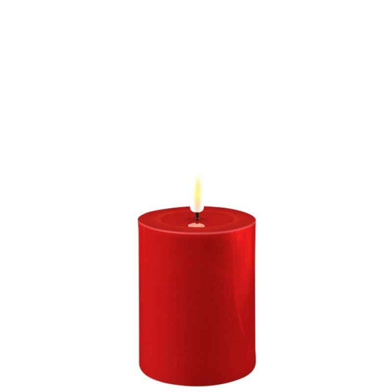 Red Wetlook LED Candle 3" x 4"