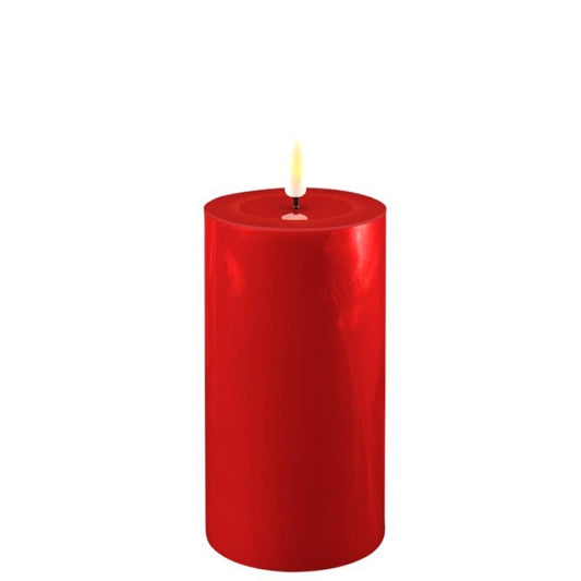 Red Wetlook LED Candle 3" x 6"