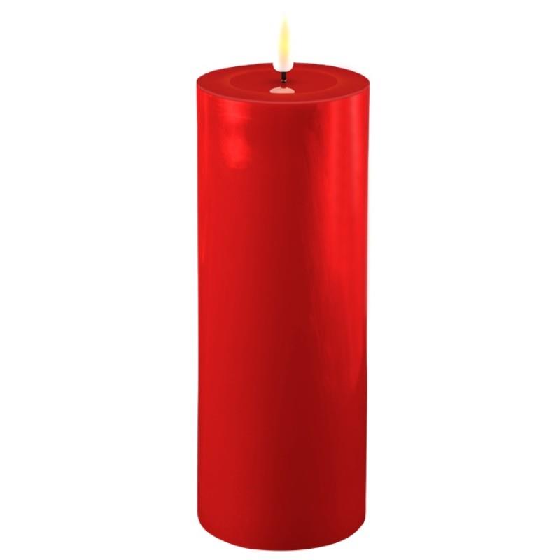 Red Wetlook LED Candle 3" x 8"