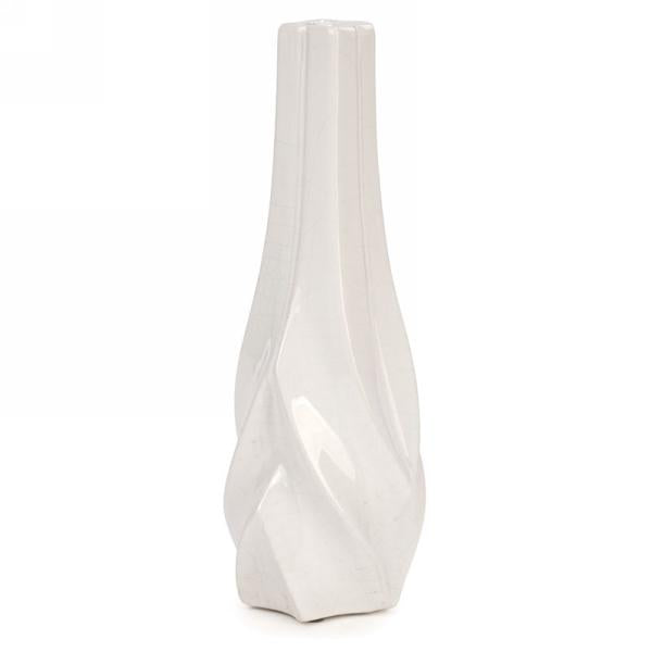 White Shapely 14.5" Vase