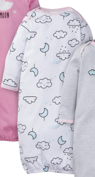 Clouds and Rainbows Night Gown 0-6m