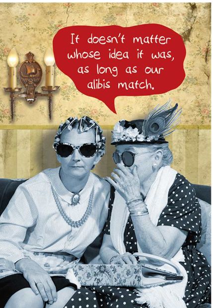 Alibis - Birthday Card