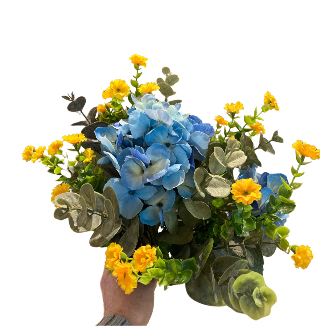 Blue Floral Vase Drop-In