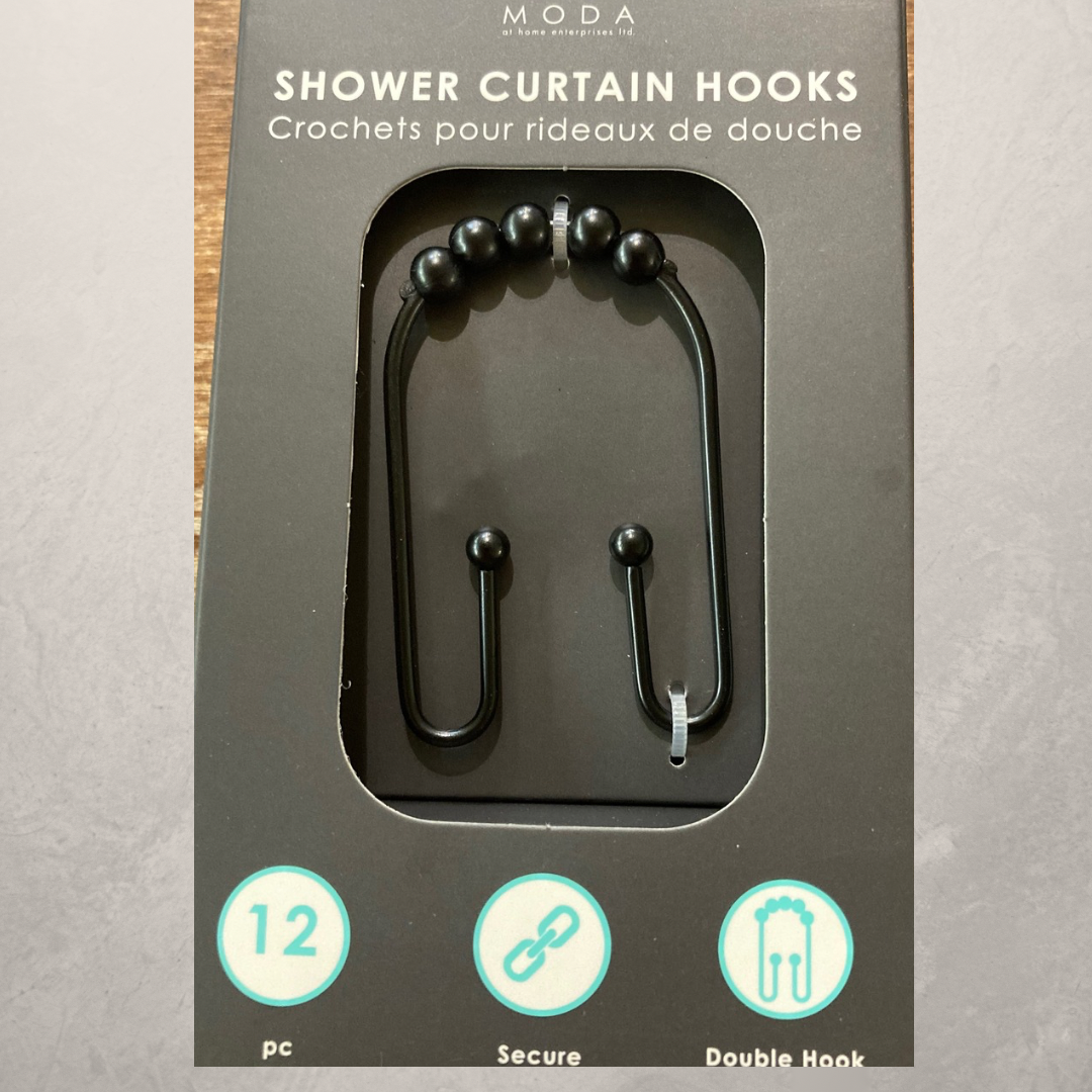 Clyde Shower Curtain Hook Black