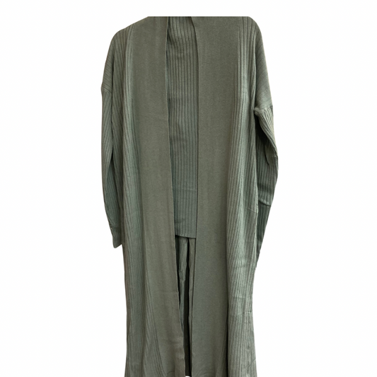 Sage Green Three Piece Knit Pant Suit