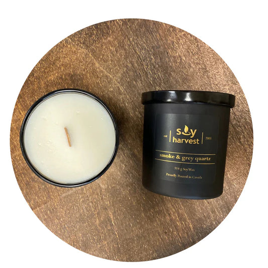 Smoke & Grey Quartz Soy Candle - Midnight Collection